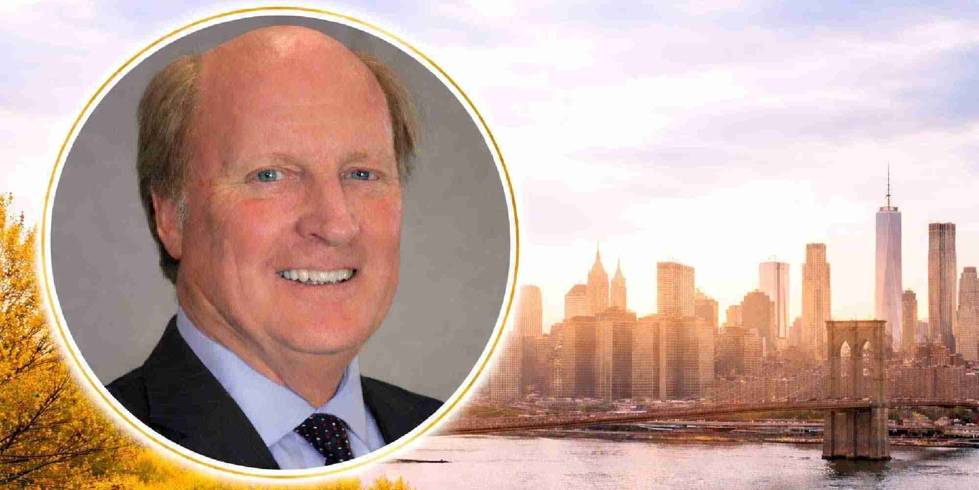Peter Hoyle portrait with New York City skyline background