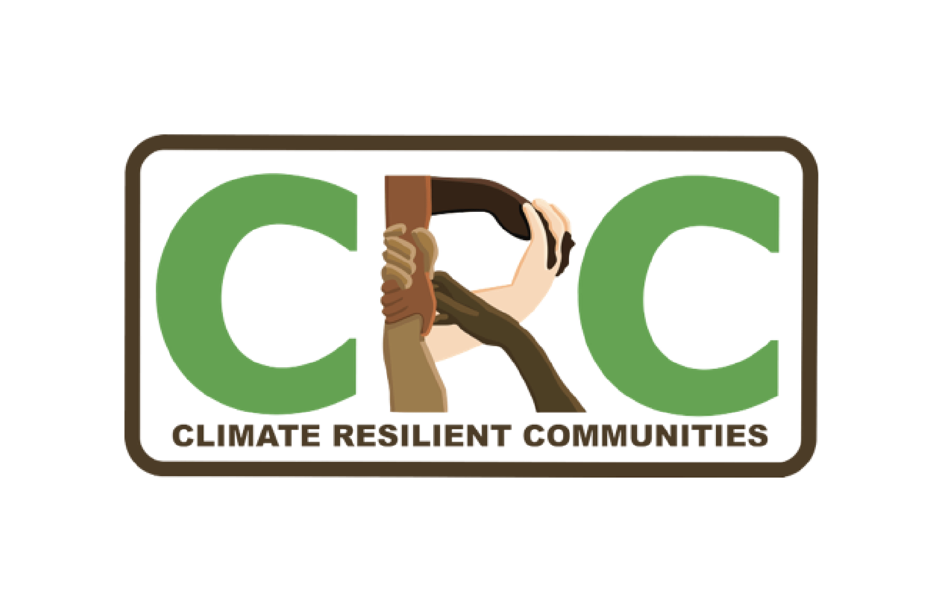 Climate Resilient Communities logo with interlocked hands inside the letters CRC
